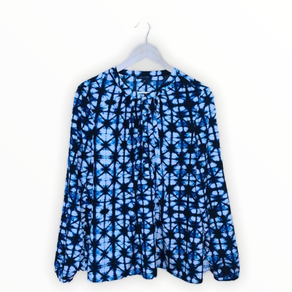 EUC Tommy Hilfiger Tie-Dyed Baby Doll Blouse - Picture 1 of 4